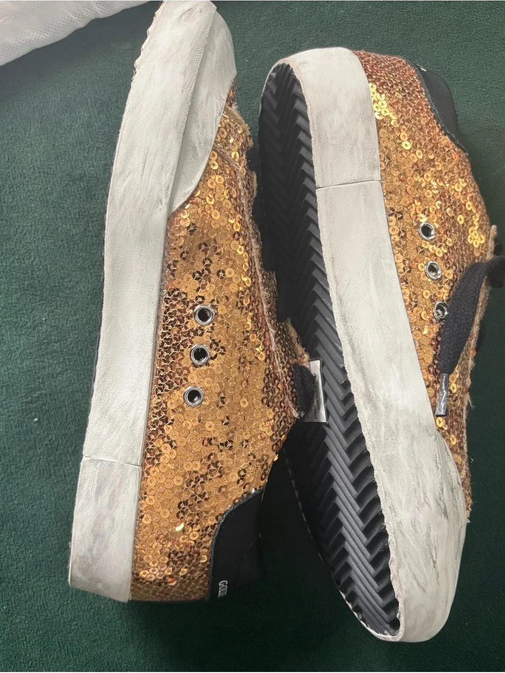 Golden Goose gold sequin